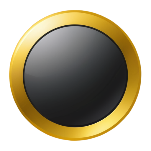 pictogram. minimalism. gold on black. round. no guarantors - icon | sticker