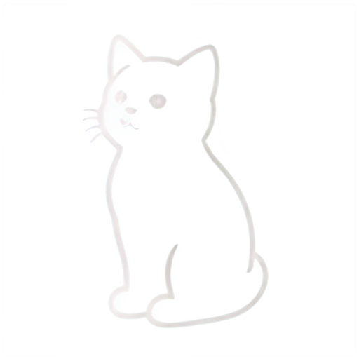 sky cat line art - icon | sticker