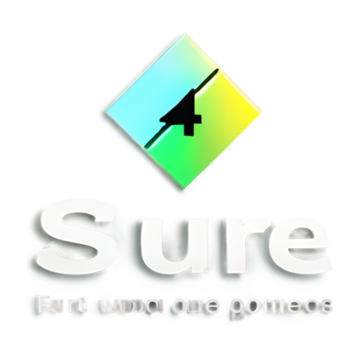 "4SURE" logo that represents reliability and confidence. Conveys a sense of practicality, aligning with the needs of customers seeking functional office products solutions - icon | sticker