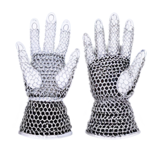 Medieval fantasy chainmail gloves, made of steel rings - icon | sticker