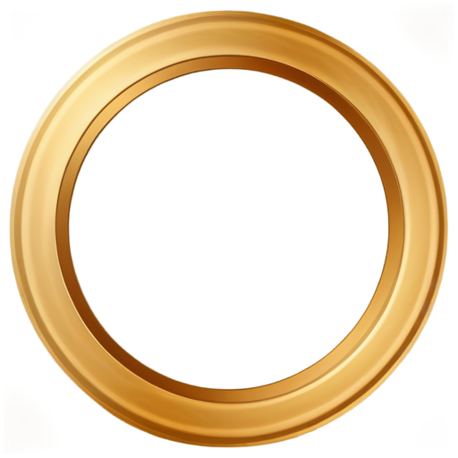 round volumetric golden circle crossed diagonally - icon | sticker