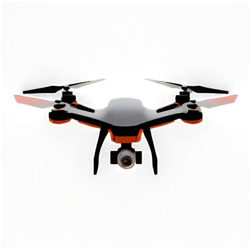 Fixed winged Drone with camera - icon | sticker