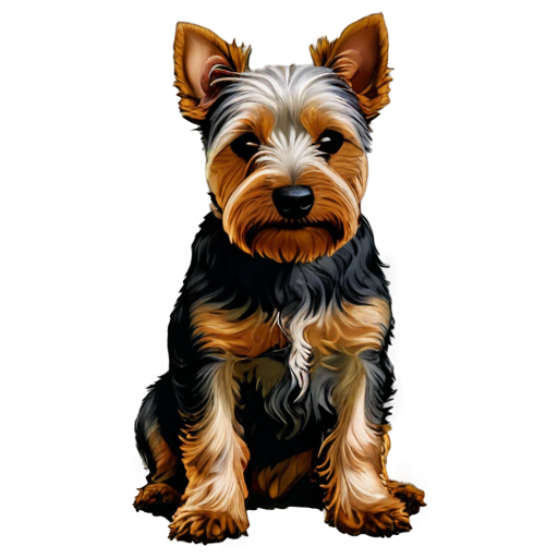 Cool yort terrier with only right eye - icon | sticker