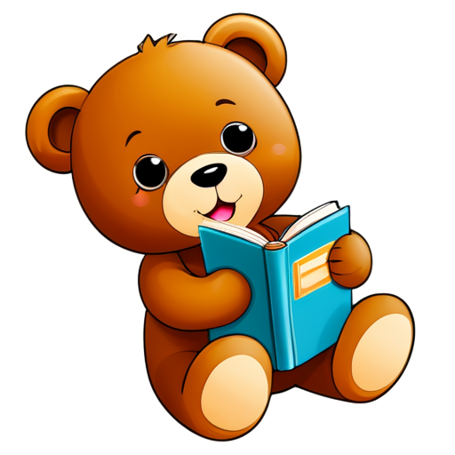 toys, books and teddy - icon | sticker