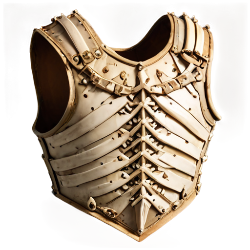 Medieval fantasy cuirass made of bones, matte - icon | sticker