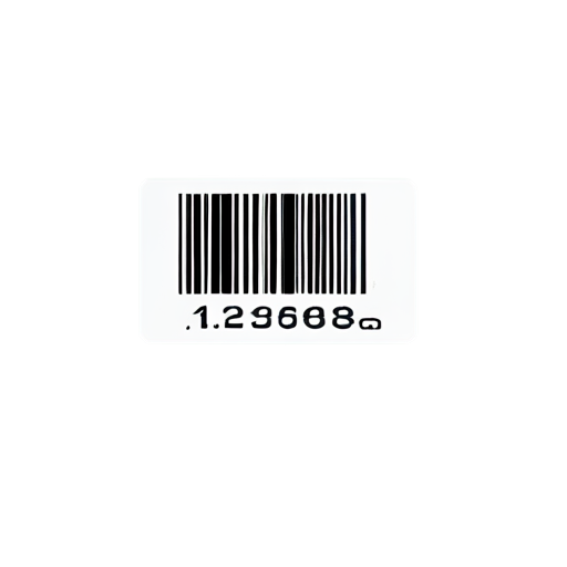 a label with a code 128 barcode and some text viewed from an angle - icon | sticker