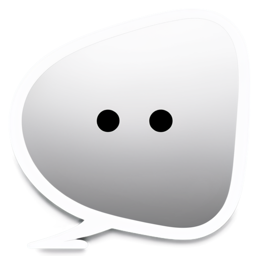 Black and white icon for a chat or messaging app - icon | sticker