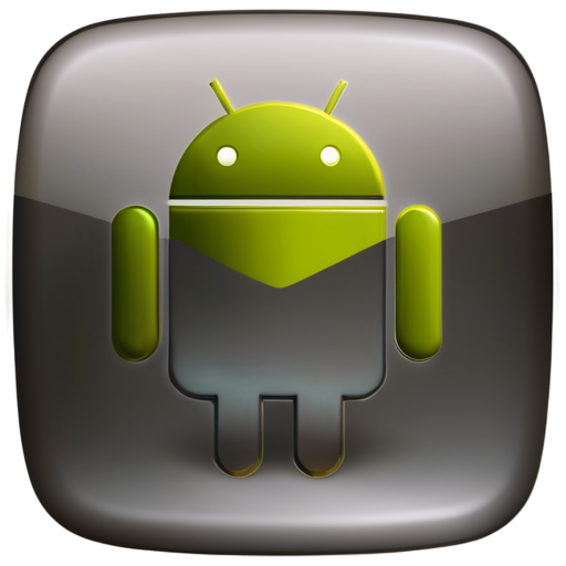 The icon should have a clean, modern style, without cartoonish elements. Include: Android icon - icon | sticker