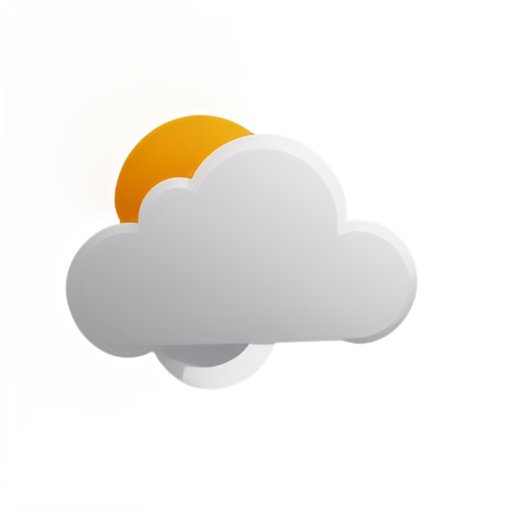 weather app with sun and clouds - icon | sticker