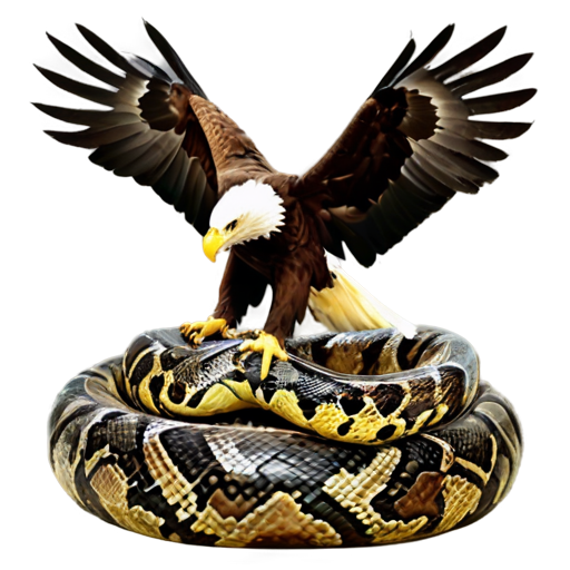 eagle vs python - icon | sticker