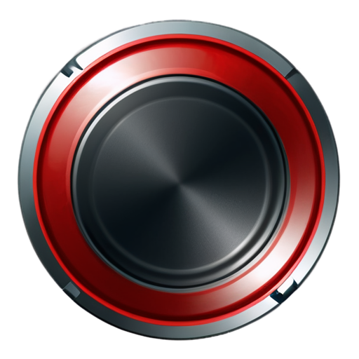 red button, computer game, square, vertical, metal, gaming, for walkie-talkie, single - icon | sticker