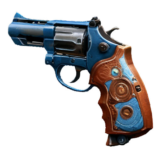 stitch which is part of the game Valorant game and is held by the revolver with both hands - icon | sticker