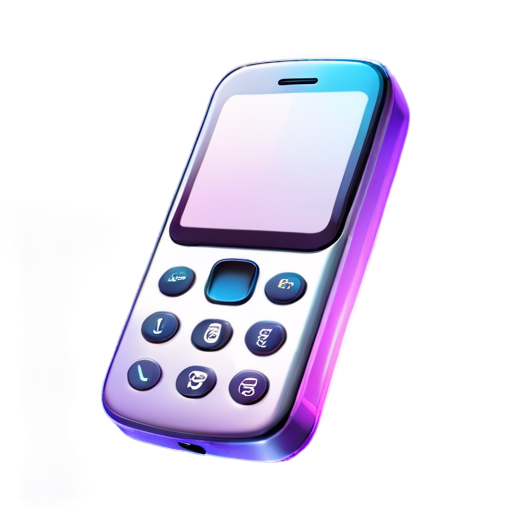 purple Old phone - icon | sticker