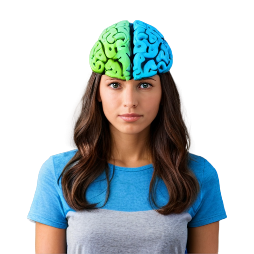 Create an avatar for a psychology blog aimed at a mixed audience (both men and women). The image should convey trust, professionalism, and warmth. Include a symbol of psychology, like a silhouette of a head with a neural network or a stylized brain, surrounded by calm, neutral colors (such as soft blues, greens, and grays). The background should be light, clean, and minimalist, so as not to distract from the main image. - icon | sticker