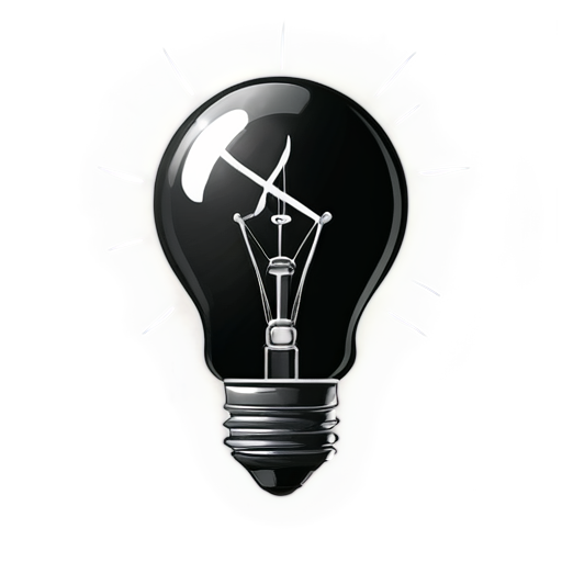 *Design an icon with a shattered lightbulb to symbolize the breaking of old, outdated ideas and the emergence of new economic concepts.* - icon | sticker