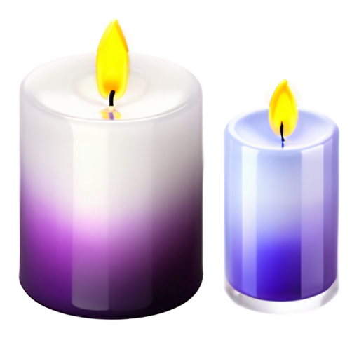 violet christmass candle - icon | sticker