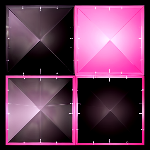 The four-quadrant coordinate system in black and pink tones is symmetrical and simple - icon | sticker