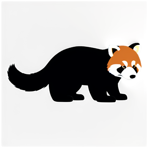 an angry red panda - icon | sticker