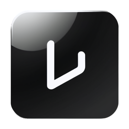 Black and white icon with white background for a social media app - icon | sticker