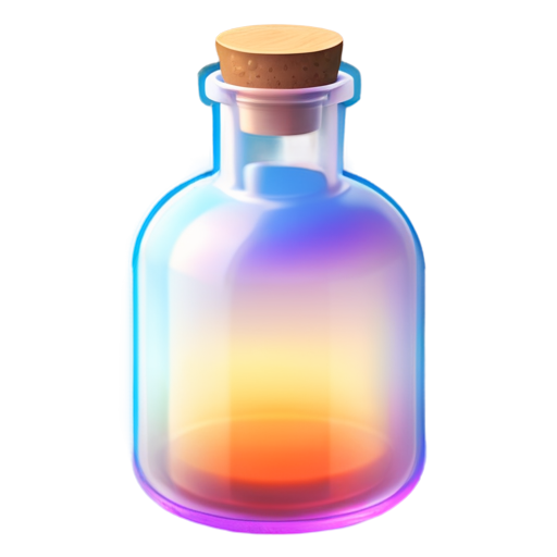 magic bottle with liquid - icon | sticker