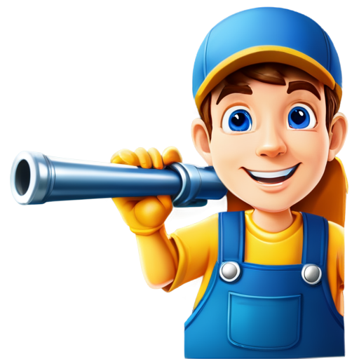 Call a plumber to your home. Blue image - icon | sticker