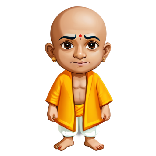 indian guru bald - icon | sticker