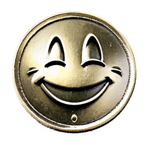 a coin with a smily face - icon | sticker