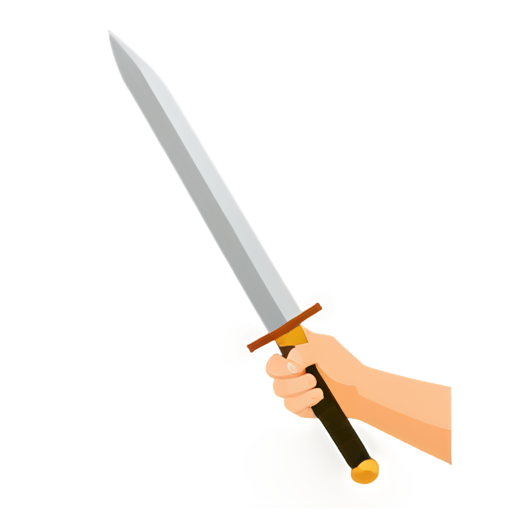 a hand holding a sword - icon | sticker