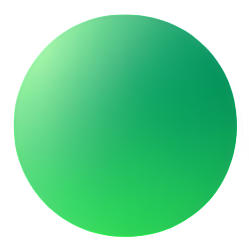 the green smooth circle of the sight divided into 4 parts - icon | sticker