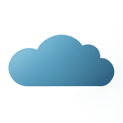 simple blue cloud about security - icon | sticker