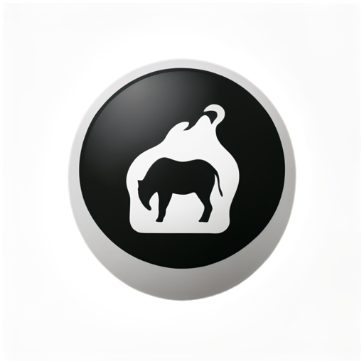 simple black icon for Age of Mammals, with something white inside it - icon | sticker