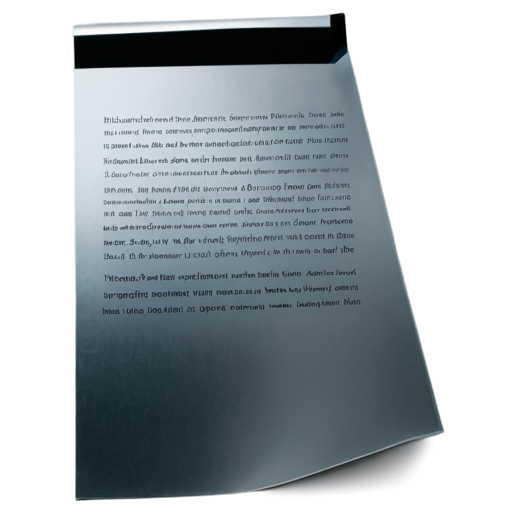 three sheets filled with printed text. sheet corners slightly folded forward. margins from sheet borders 50px. the entire sheet should be visible. transparent background. there should be nothing behind the sheet. paper color - silver. letter color - black - icon | sticker