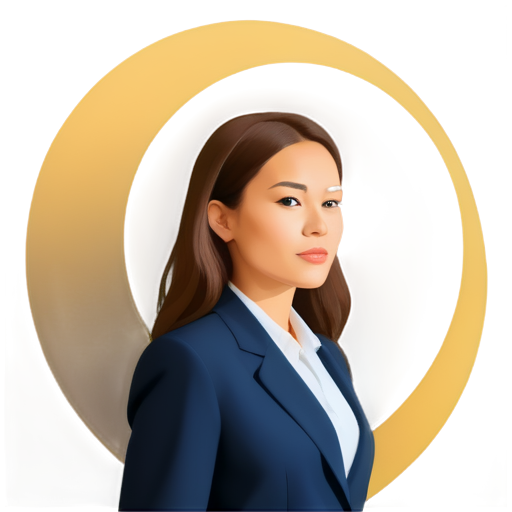 lawyer girl with moon on the background - icon | sticker