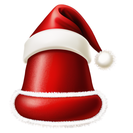 santaclaus hat, which can be worn sideways - icon | sticker