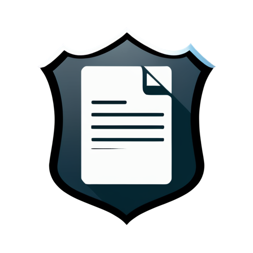 Abstract icon related to risk or insurance, such as a shield or document - icon | sticker