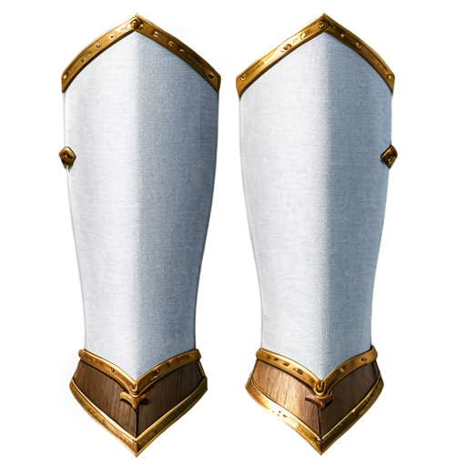 Medieval simple cloth greaves, made of cloth - icon | sticker