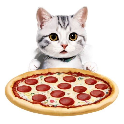 kitty pizza - icon | sticker