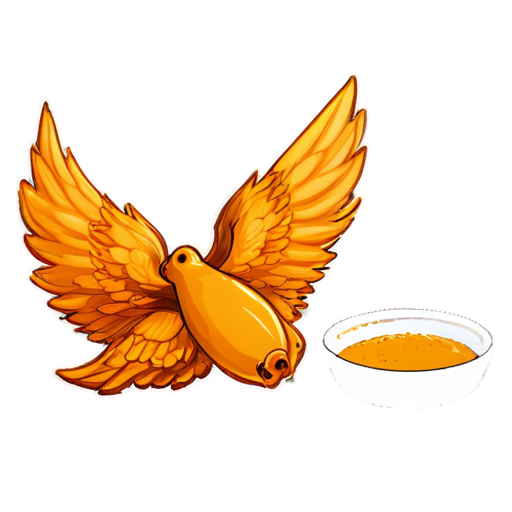 Soft and crispy chaw amai wings roasted in am spices. - icon | sticker