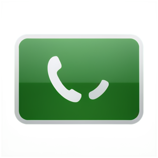 Design an icon that combines a telephone and an envelope to represent communication options for consultations. The telephone should be depicted in a modern style, conveying clarity and approachability. The envelope should be integrated seamlessly with the telephone, symbolizing both calling and messaging options. Use a green color for the icon outline with a white background to ensure it stands out and is easily recognizable. The overall design should be simple and elegant, suitable for professional environments, while effectively communicating the idea of contacting for assistance. - icon | sticker