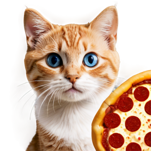 kitty pizza - icon | sticker