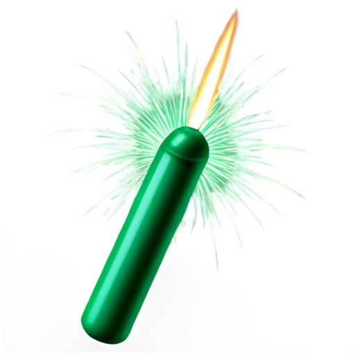 firecracker icon, realistic, emerald colors - icon | sticker