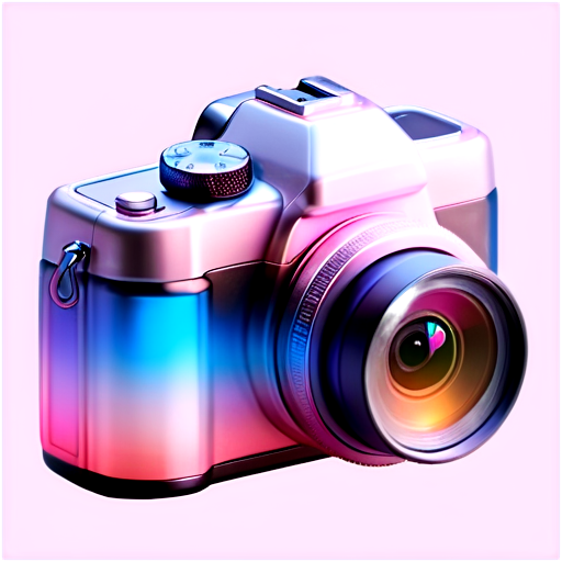 photo camera with two lenses - icon | sticker