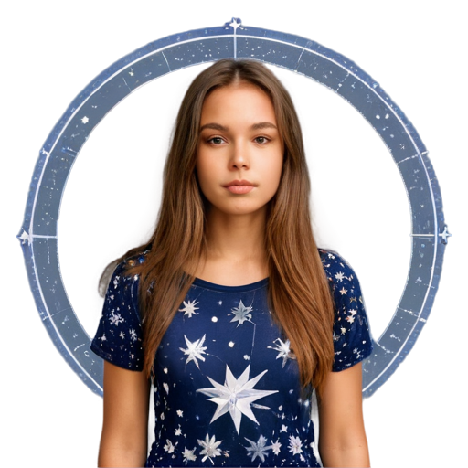 Astrological style, image of a girl, stars, astrology - icon | sticker