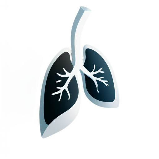 lungs deep breath with white background - icon | sticker