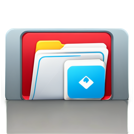 ios style, app icon, rounded corner, file manager - icon | sticker