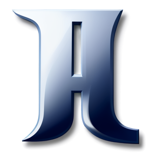 A bold, uppercase letter "H" as the central element. The icon should be easily recognizable at small sizes, like a favicon, so the "H" should remain simple and not overly complex. The icon should be white on a blue background - icon | sticker