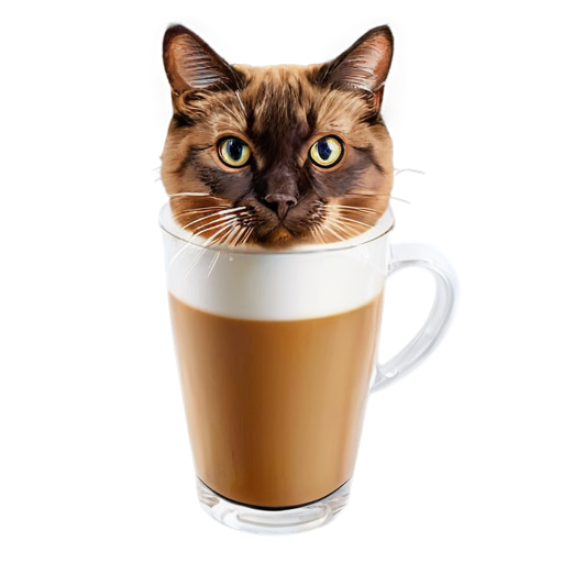 cat cappucino - icon | sticker