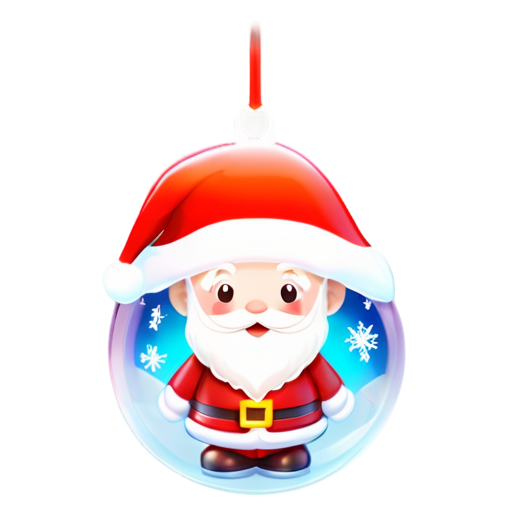 christmas musical lanterns with santa - icon | sticker