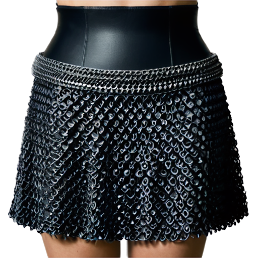 Medieval fantasy chainmail mini skirt, made of steel rings - icon | sticker