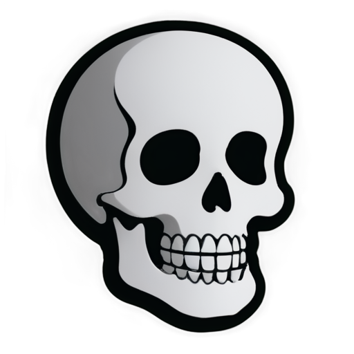 Skull graffiti art on the wall - icon | sticker